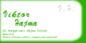 viktor hajma business card